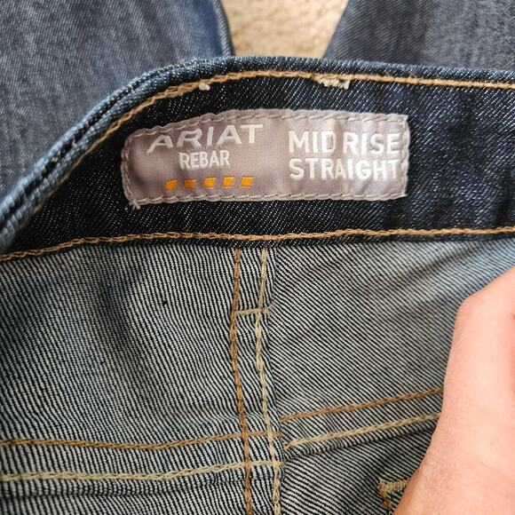 Ariat Rebar DuraStretch Raven Straight Leg Jean 28S - Picture 3 of 9